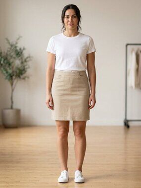ELLEN Tracy size 10 Khaki skirt